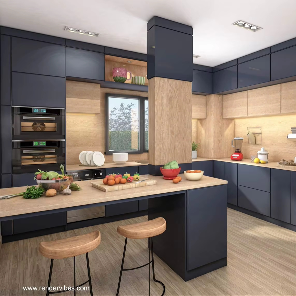 Luxury Stainless Steel Kitchen Cabinets for Coastal Homes