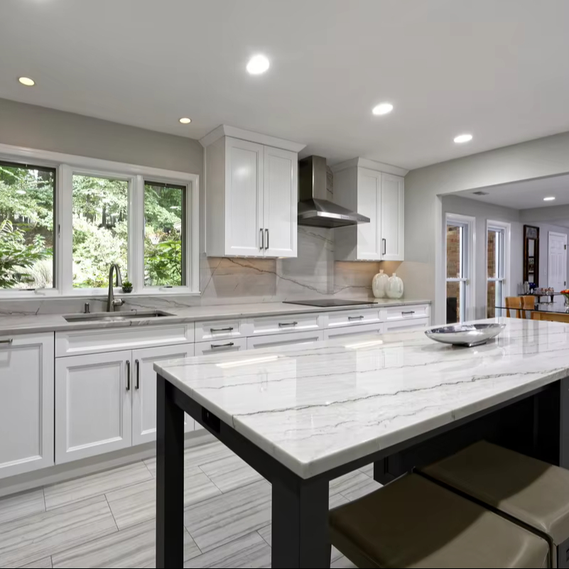 Stainless Steel Kitchen Cabinets with Integrated Appliance Garages