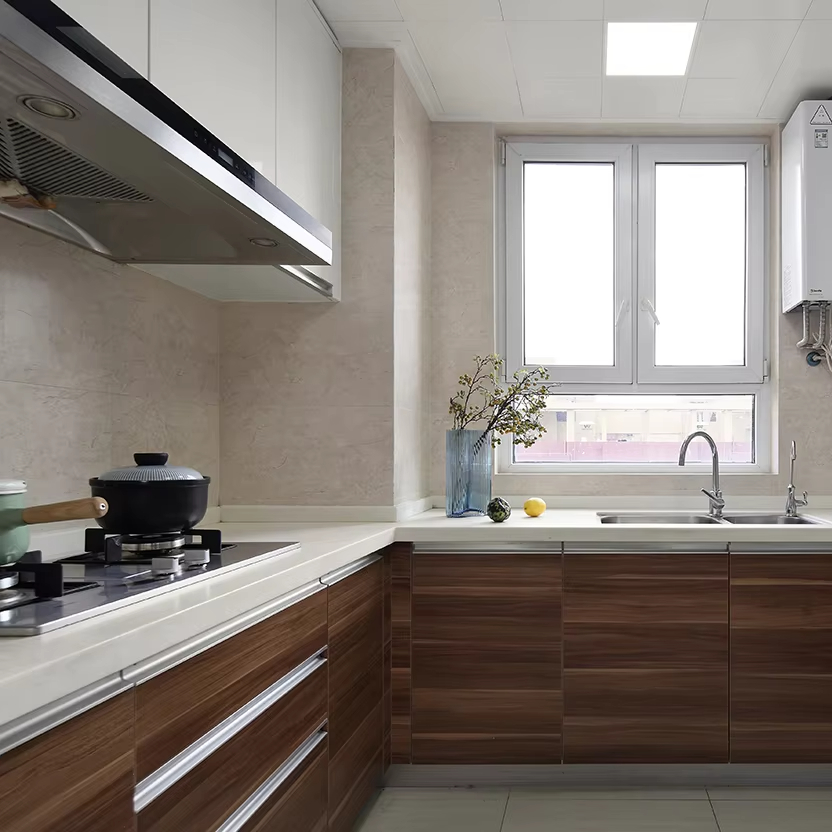 Modern Design Style Furniture Ready to Assemble Cupboard Complete Sets Stainless  Steel Drawer Modular Kitchen Cabinets for Sale