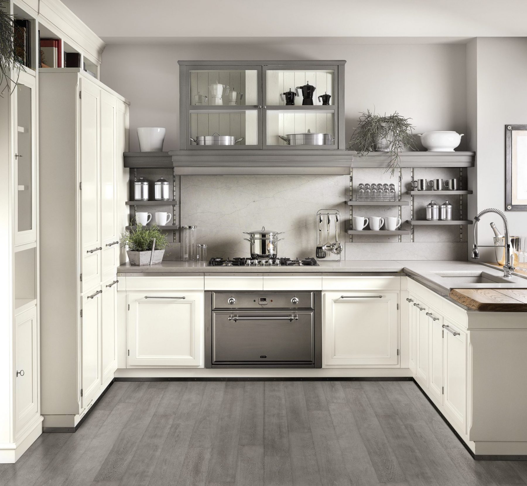 Industrial Style Luxury Stainless Steel Kitchen Cabinetry