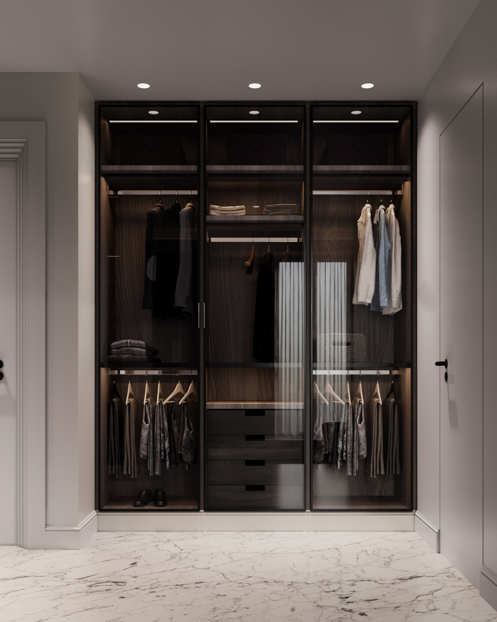 Tall Custom Modern Open Combination Cloth Walk in Closet Bedroom Furniture for Clothes Foldable Metal Cabinet Wardrobes Closet