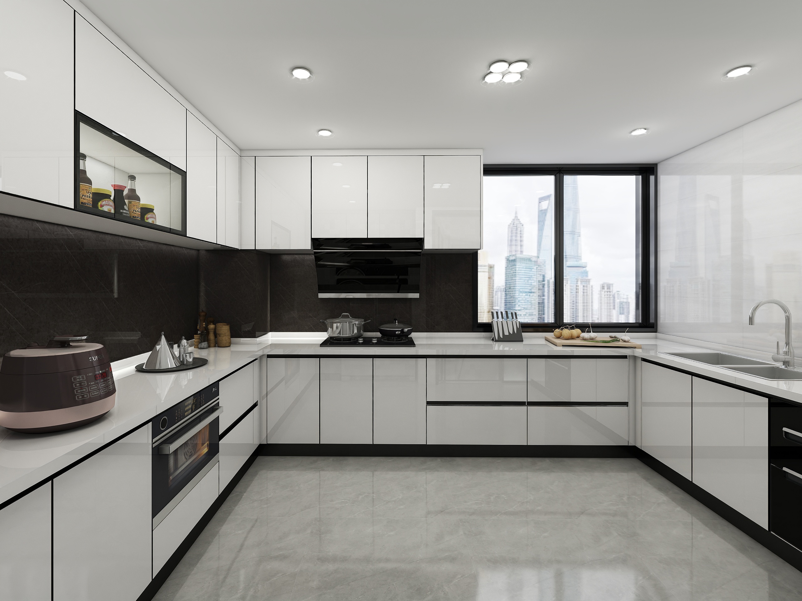 Kitchen Cabinet for Household High End Industrial Style Design Stainless Steel Manufacturer Direct Modern One Set 15 Years Kino