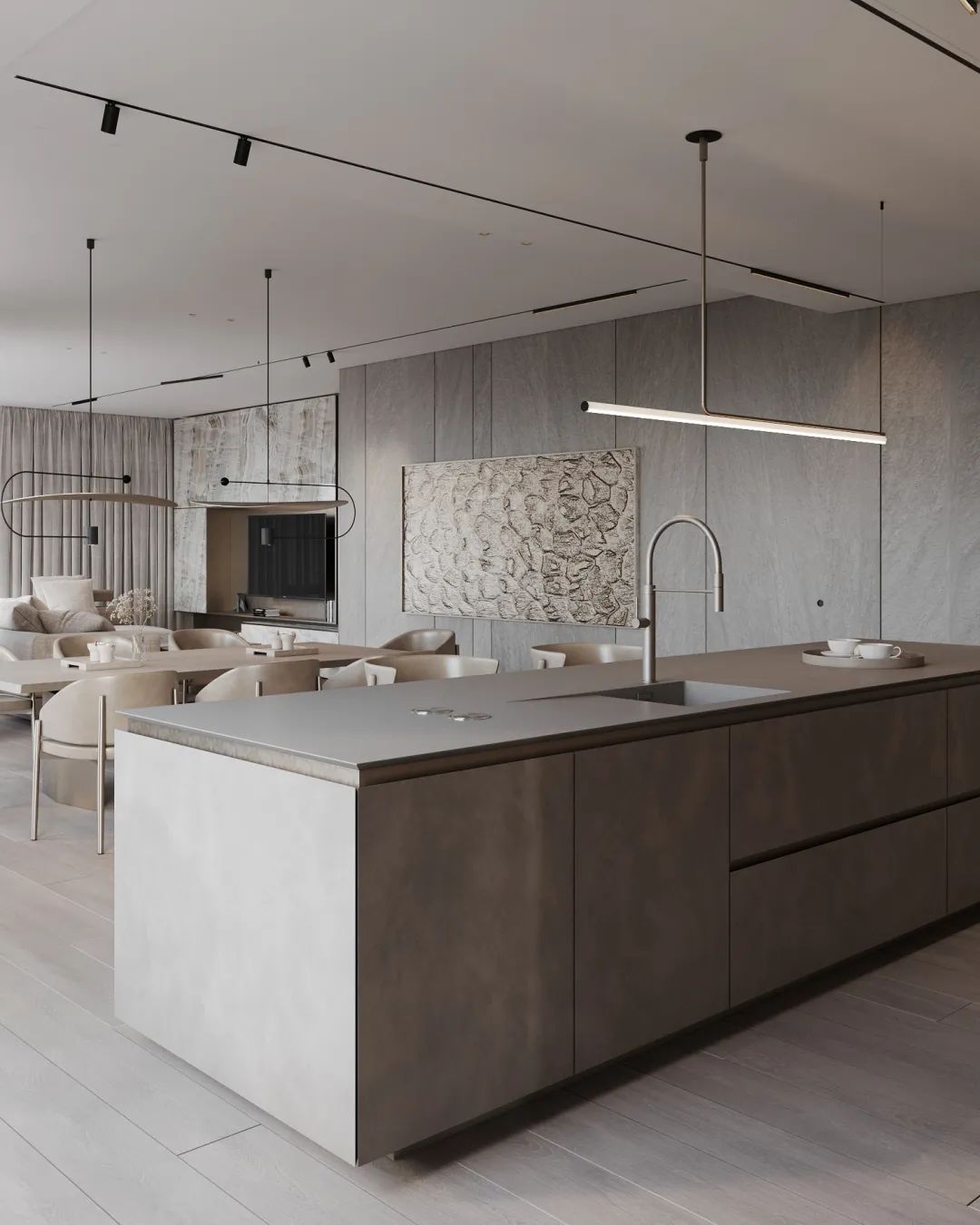 Minimalist Design Stainless Steel Kitchen Cabinet