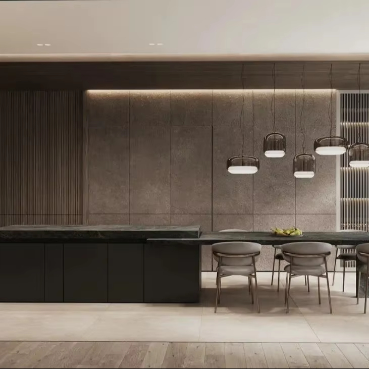 L-shaped Stainless Steel Kitchen Cabinet