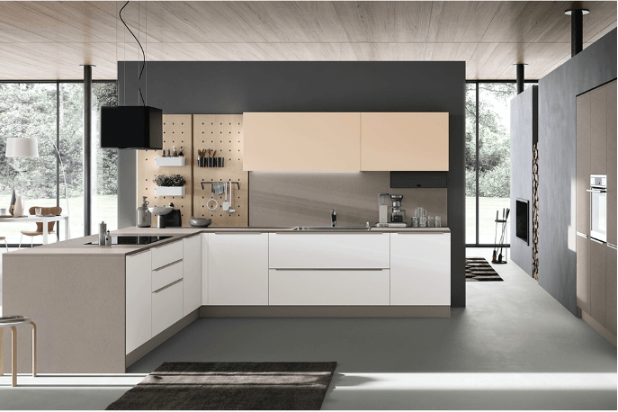 Antique Small Loft White Kitchens Upper Cabinetry Open Kitchens Industrial Loft Kitchen Design
