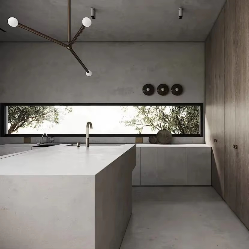Glossy Stainless Steel Kitchen Cabinet