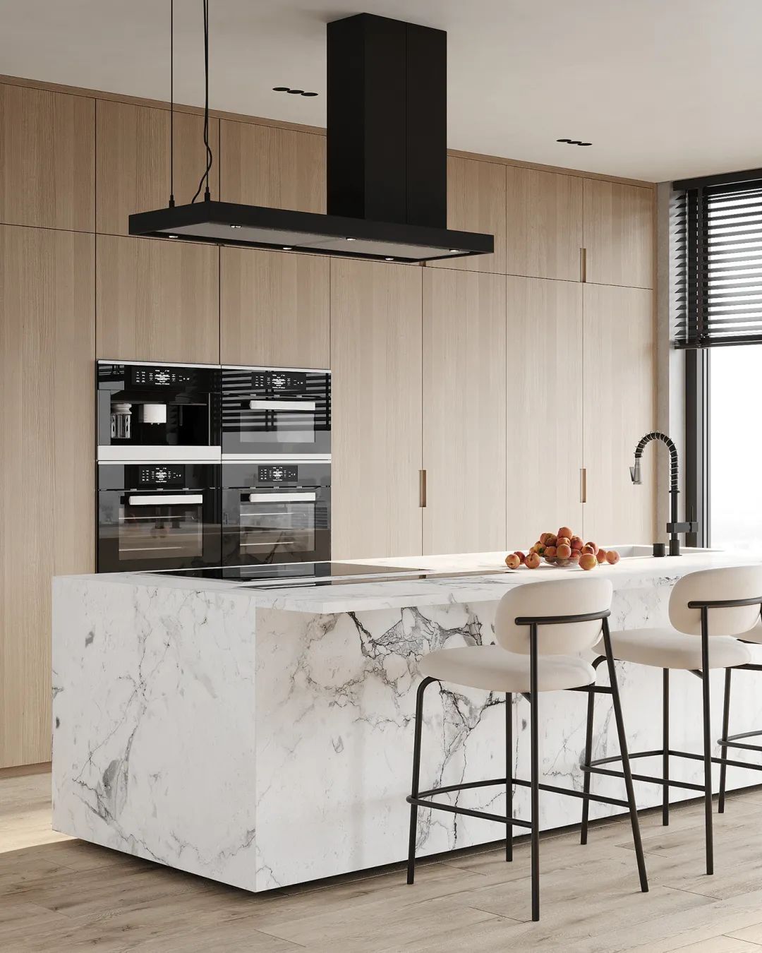 Modern Designs Kitchen Cabinets with Pantry and Island with Sink Stainless Steel Kitchen Cabinet Shaker Kitchen Cabinet