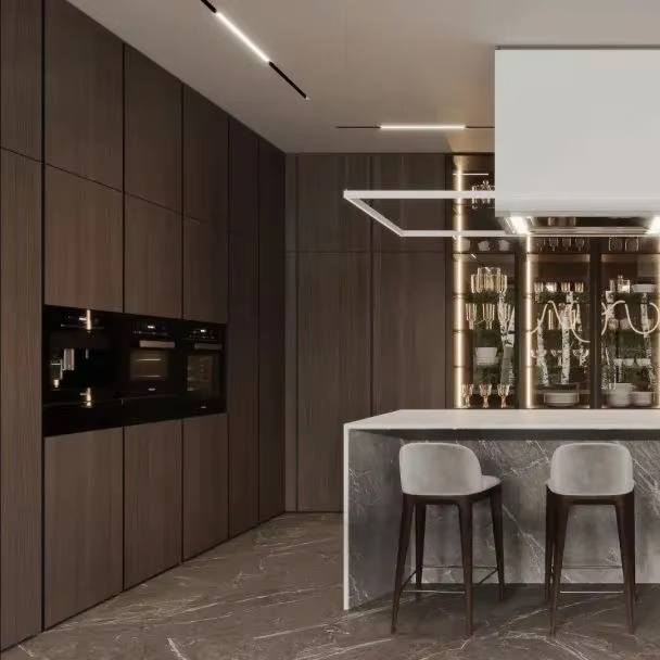 Modern Design Style Furniture Ready to Assemble Cupboard Complete Sets Stainless  Steel Drawer Modular Kitchen Cabinets for Sale