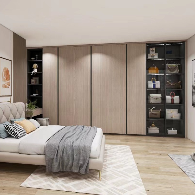 Tall Custom Modern Open Combination Cloth Walk in Closet Bedroom Furniture for Clothes Foldable Metal Cabinet Wardrobes Closet