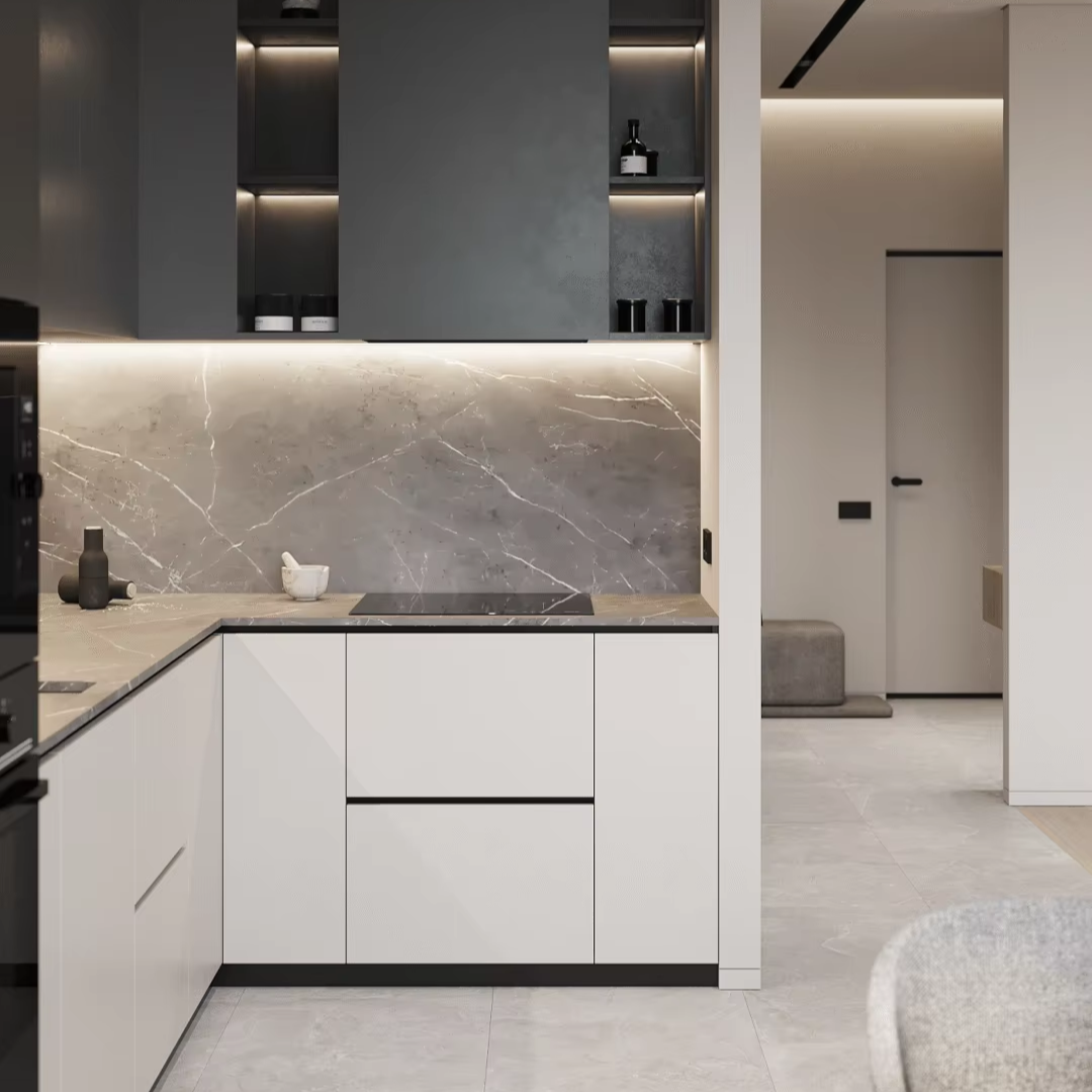 Seamless Stainless Steel Kitchen Cabinet