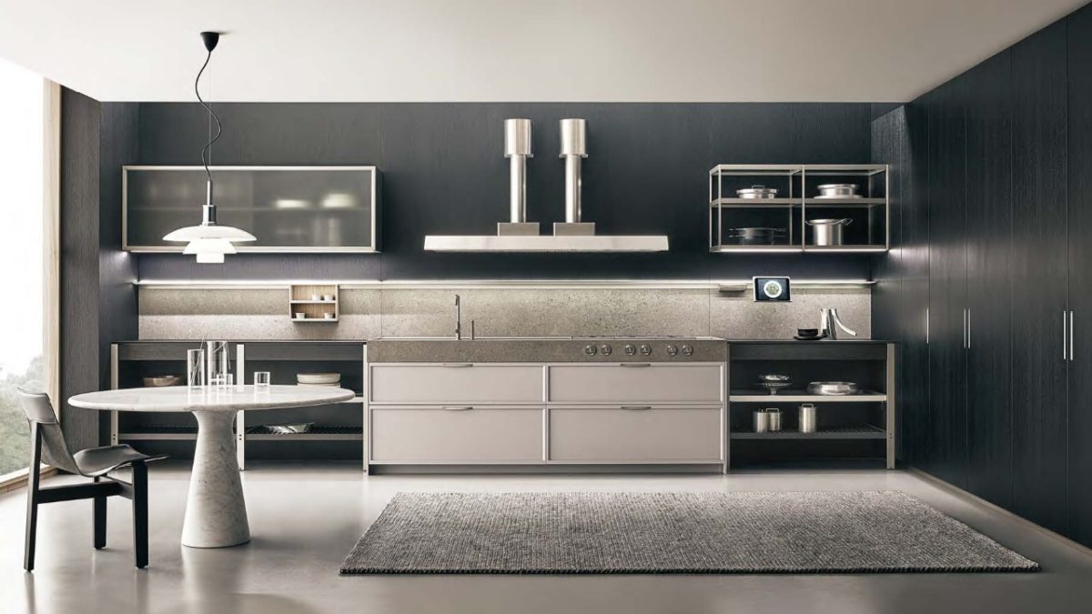 Kino Smart Black Modern Full Set Home Kitchen Corner Cabinets Set Turkey Usa