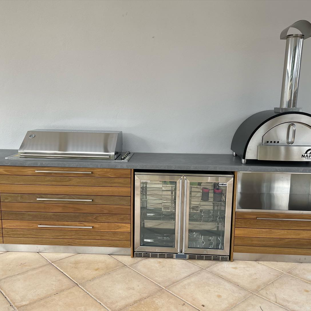 Modern Design Customized Outdoor Kitchen Cabinet Stainless Steel Outdoor Kitchen Bbq Island BBQ Grills