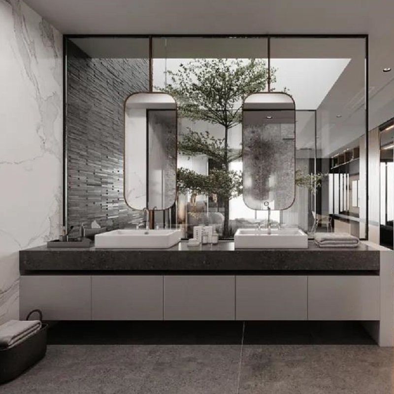 Waterproof Bathroom Cabinet Stainless Steel Vanity Cabinet Mirror Cabinet Easy to Install