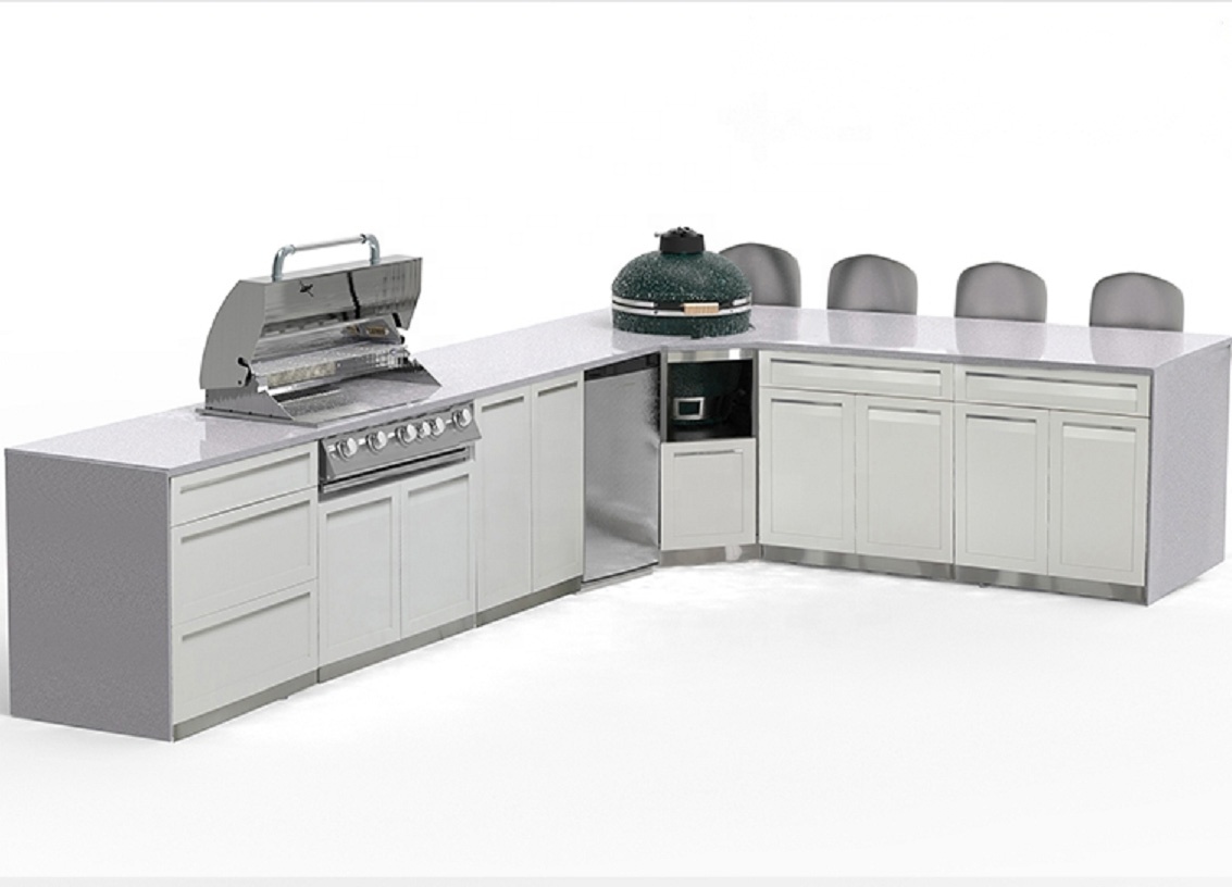 Modern Design Customized Outdoor Kitchen Cabinet Stainless Steel Outdoor Kitchen Bbq Island BBQ Grills