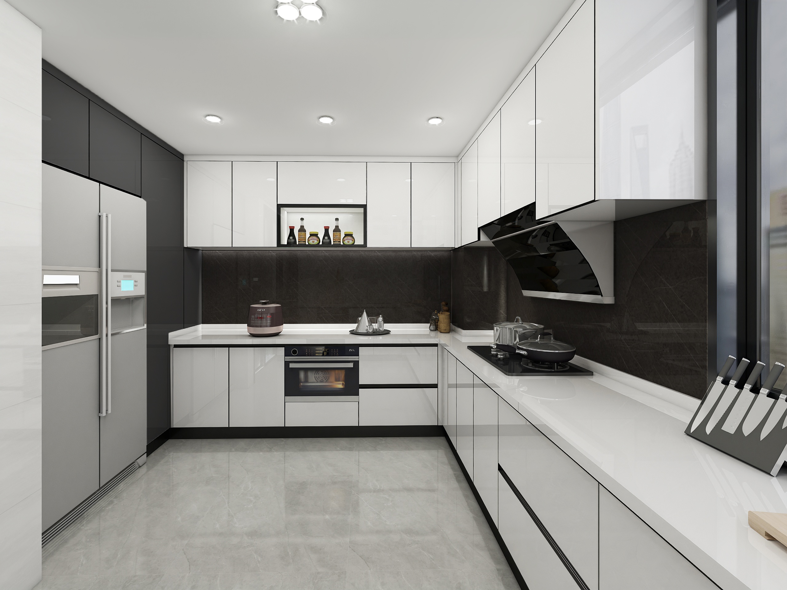 Kitchen Cabinet for Household High End Industrial Style Design Stainless Steel Manufacturer Direct Modern One Set 15 Years Kino
