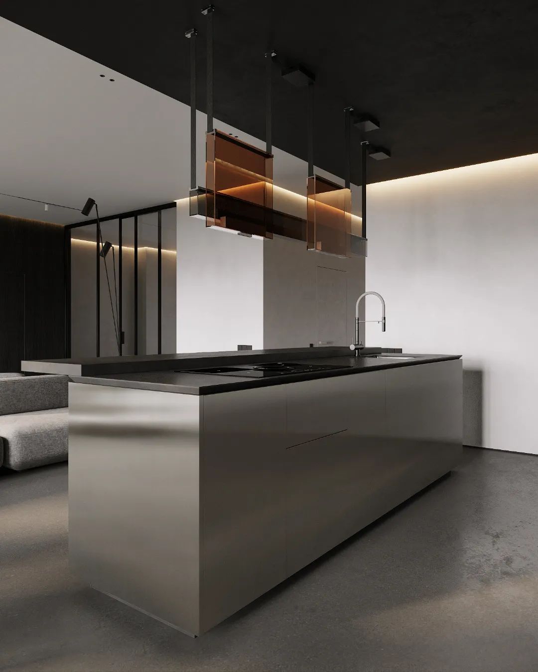 rust Proof Stainless Steel Kitchen Cabinet Design