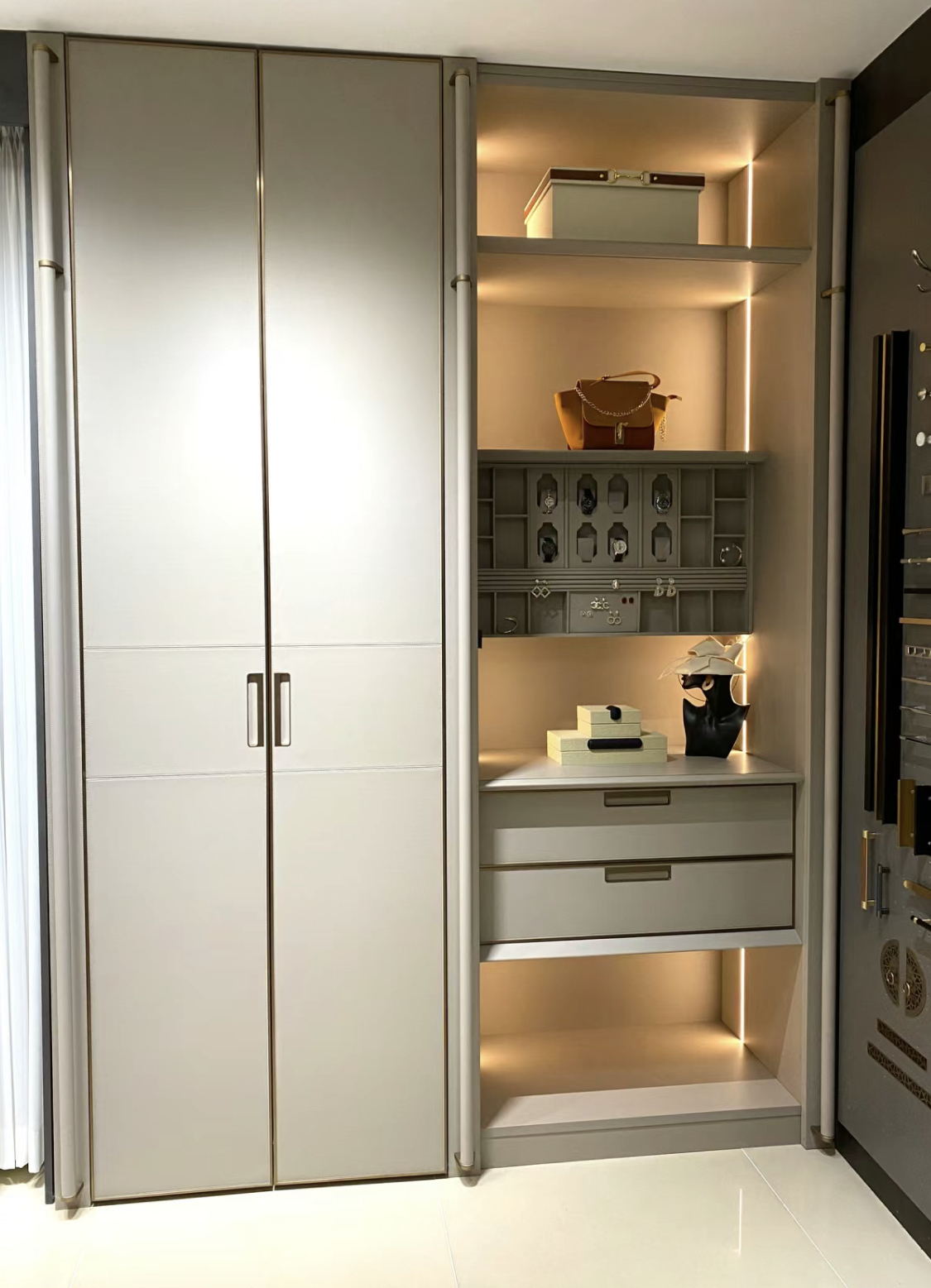Tall Custom Modern Open Combination Cloth Walk in Closet Bedroom Wall Wardrobe Design Clothes Portable Wardrobes