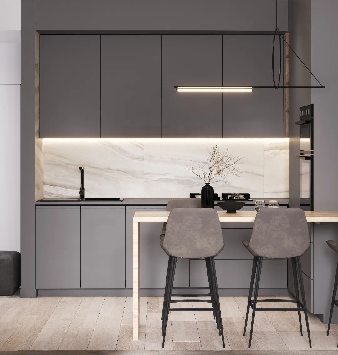 Modern Design Style Furniture Ready to Assemble Cupboard Complete Sets Stainless  Steel Drawer Modular Kitchen Cabinets for Sale