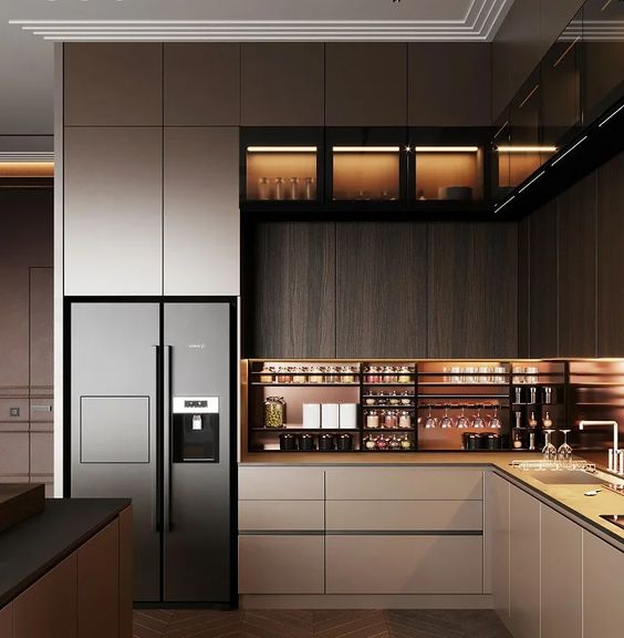 Kitchen Cabinets Kitchen Furniture for Apartment Design Integral Stainless Steel New One Set Modern Lacquer Painting 15 Years