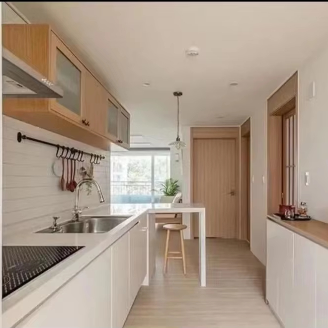 Custom Stainless Steel Kitchen Cabinet Design