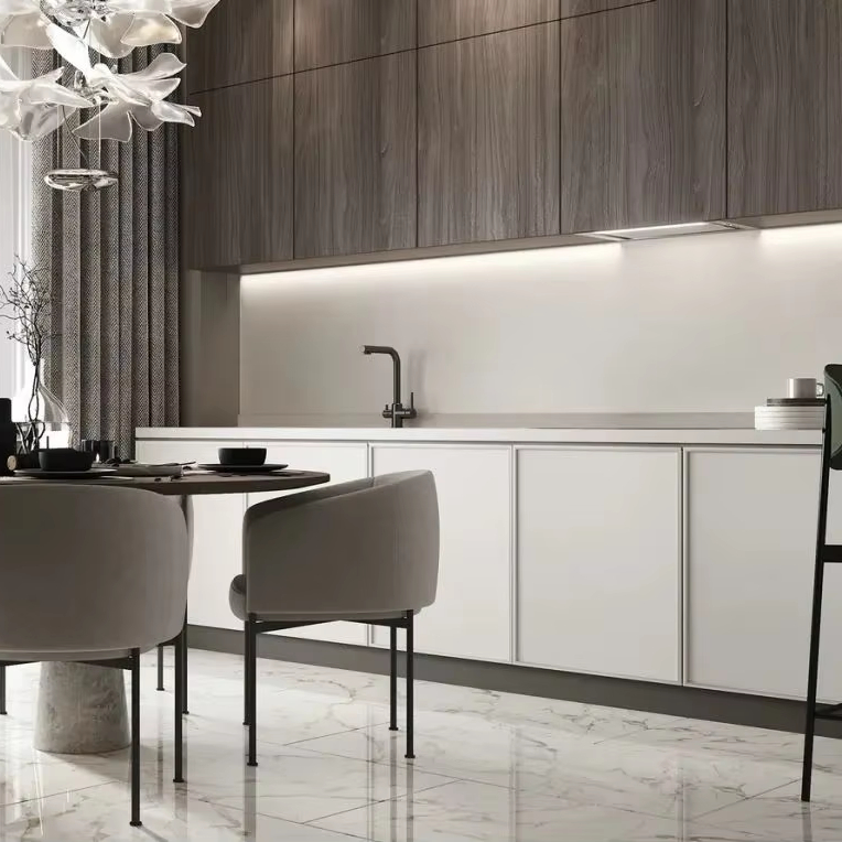 Elegant Stainless Steel Kitchen Cabinet Collection