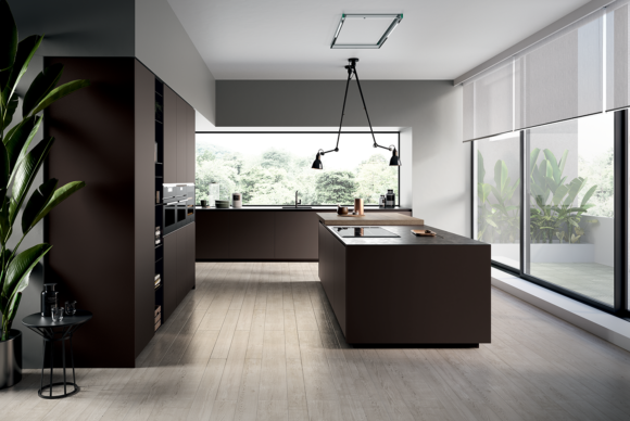 Kitchen Cabinet USA with Pantry and Island with Sink Glossy Kitchen Cabinet