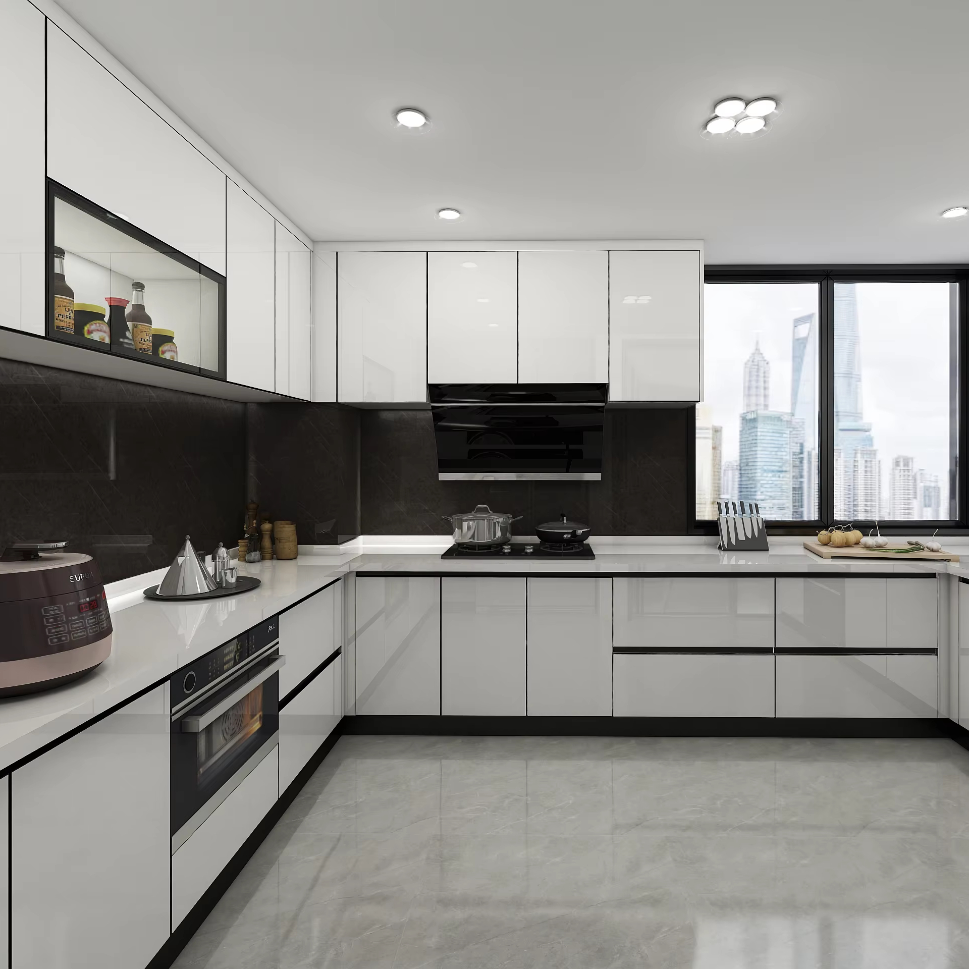 Luxury Stainless Steel Kitchen Cabinets with Child-safety Features