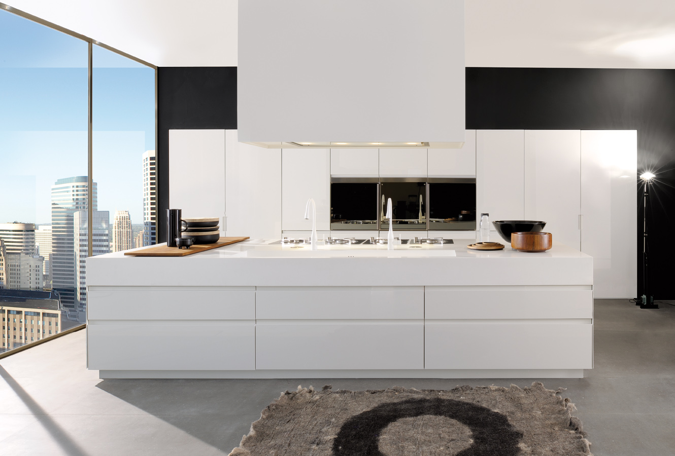 Kino Smart Black Modern Full Set Home Kitchen Corner Cabinets Set Turkey Usa
