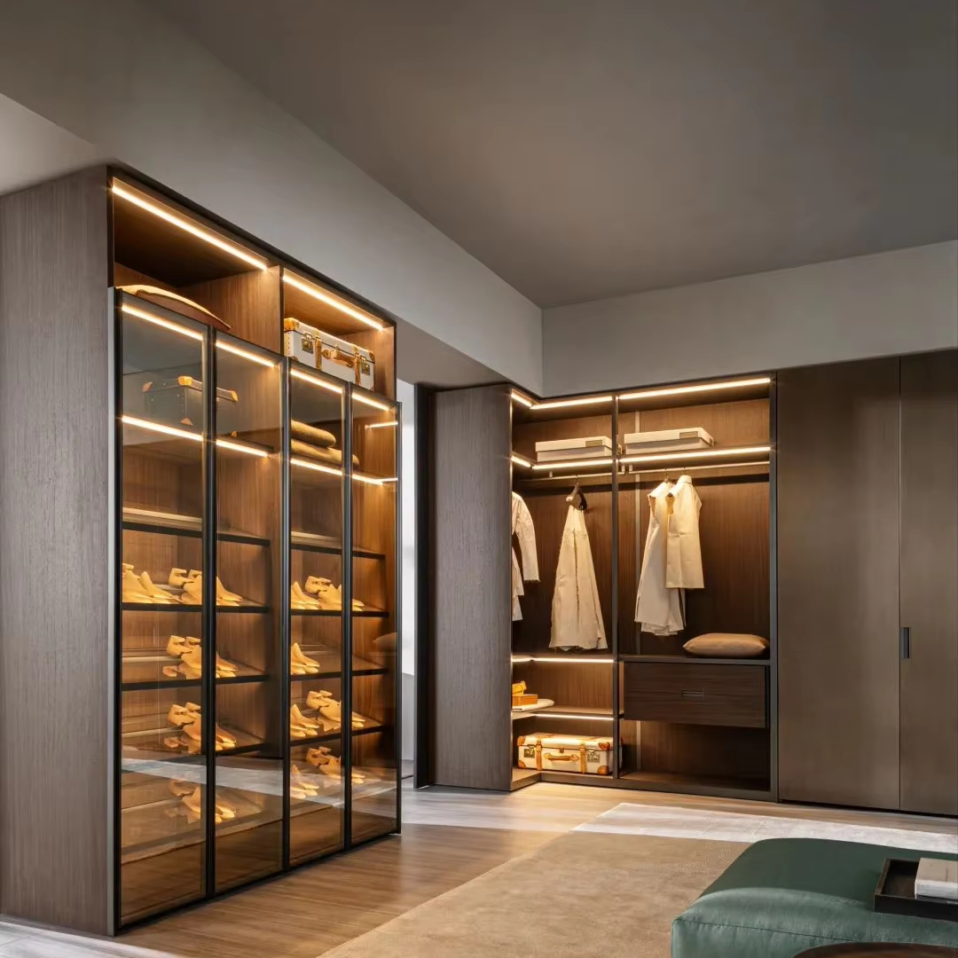 Tall Custom Modern Open Combination Cloth Walk in Closet Bedroom Wall Wardrobe Design Clothes Portable Wardrobes
