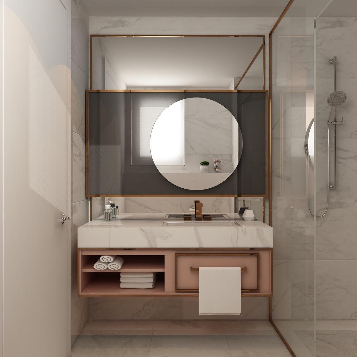 Modern PVC Bathroom Furniture Bathroom Storage Cabinet Black Shaker Bathroom Vanity With Led Mirror