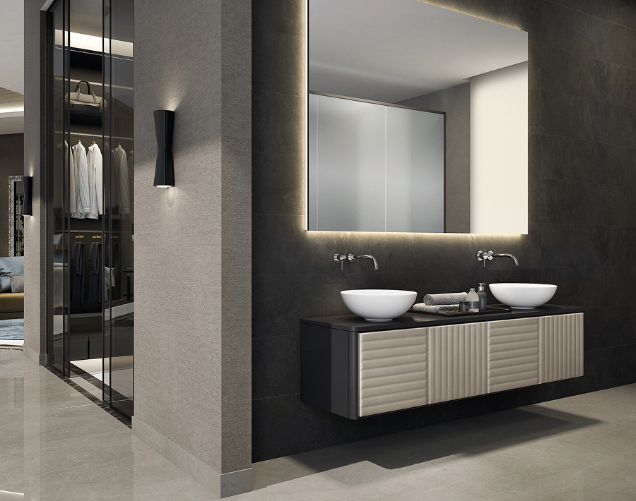 Luxury Clearance Meuble Salle De Bain Vanity Bathroom Cabinets Set Muebles De Bano with Lighting