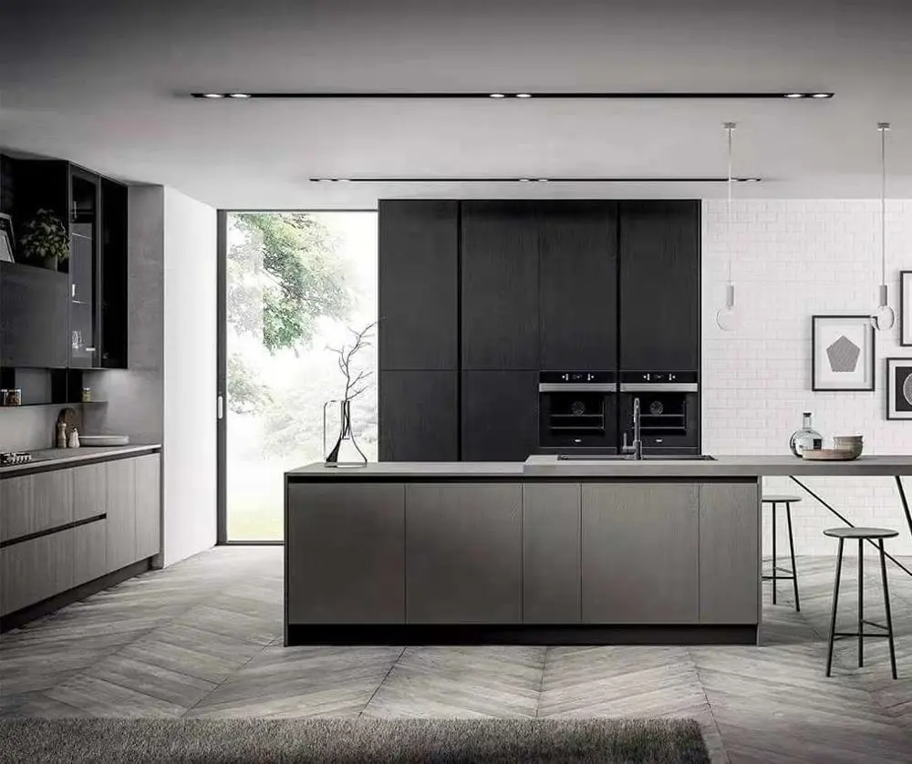 luxury stainless steel kitchen cabinet for house use