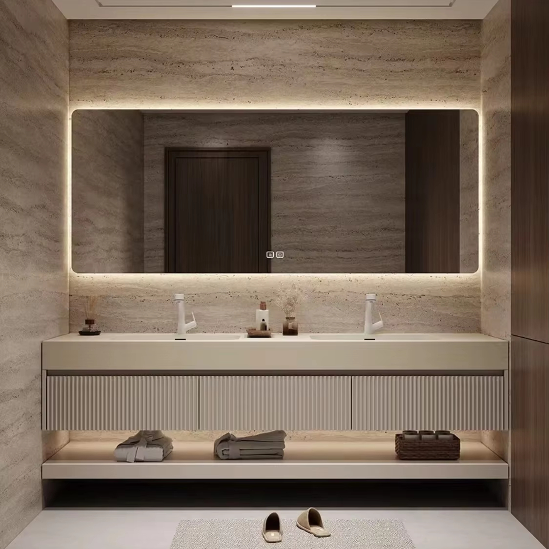 Bathroom Vanities With Modern Bathroom Vanity Wall