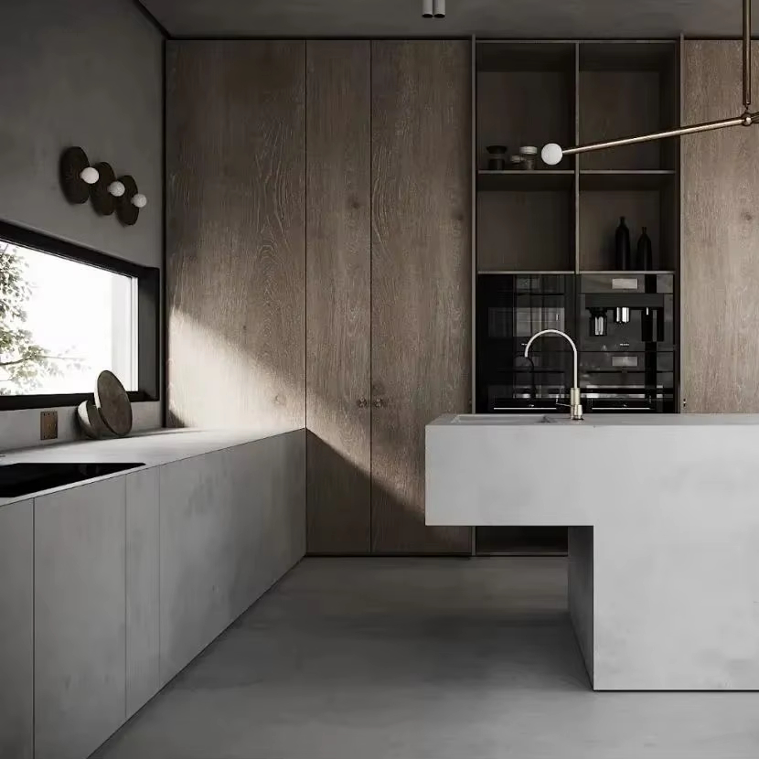 Frameless Stainless Steel Kitchen Cabinet
