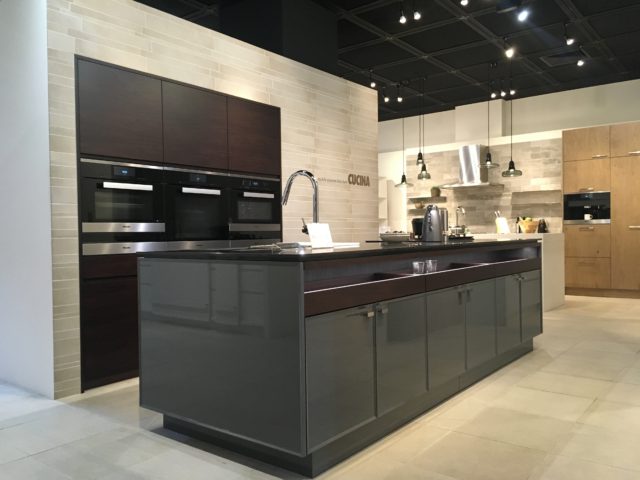 Kitchen Cabinet USA with Pantry and Island with Sink Glossy Kitchen Cabinet