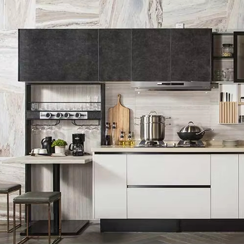 Modern Sleek Stainless Steel Cabinet