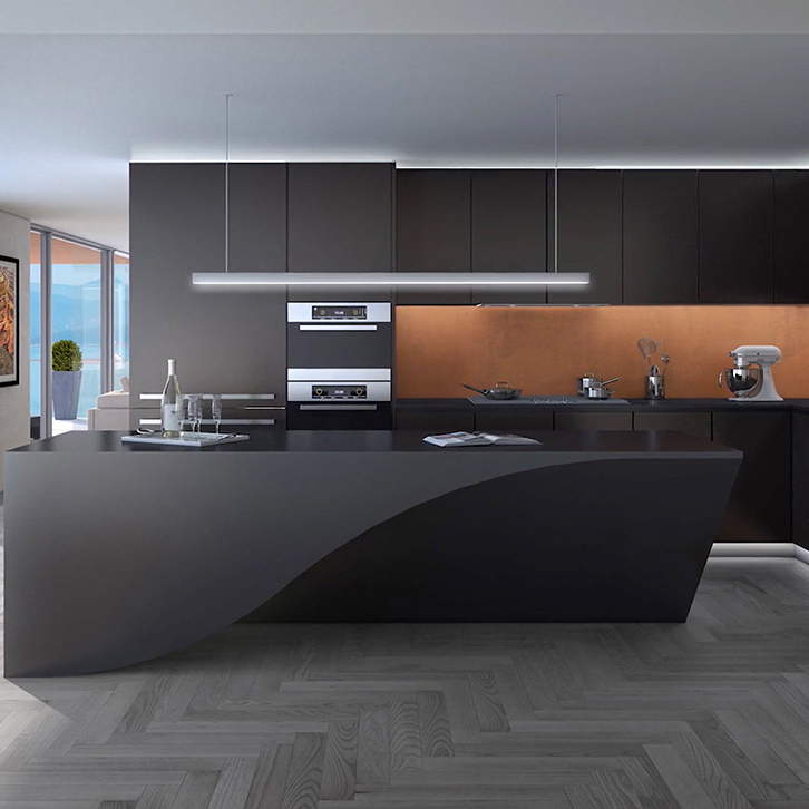 Luxury Smart Manufacturer Aluminium Direct Modern Fashion Kitchen Cabinet Island