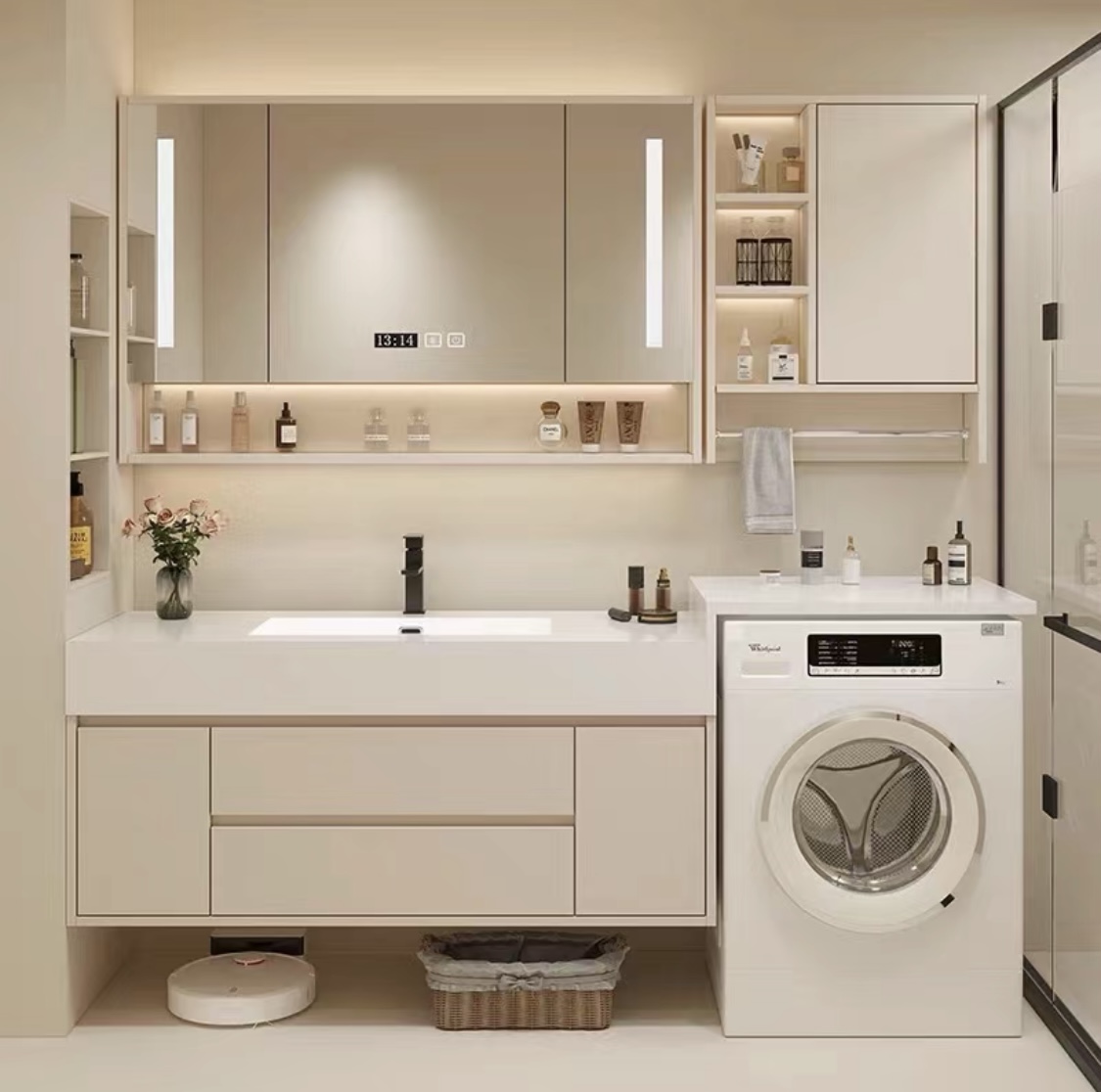 Bathroom Vanities With Modern Bathroom Vanity Wall