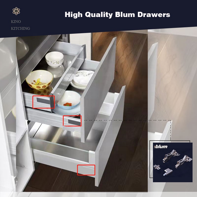 Modern Designs Kitchen Cabinets with Pantry and Island with Sink Stainless Steel Kitchen Cabinet Shaker Kitchen Cabinet
