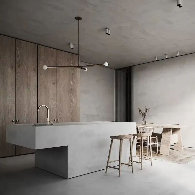 Matte Stainless Steel Kitchen Cabinet