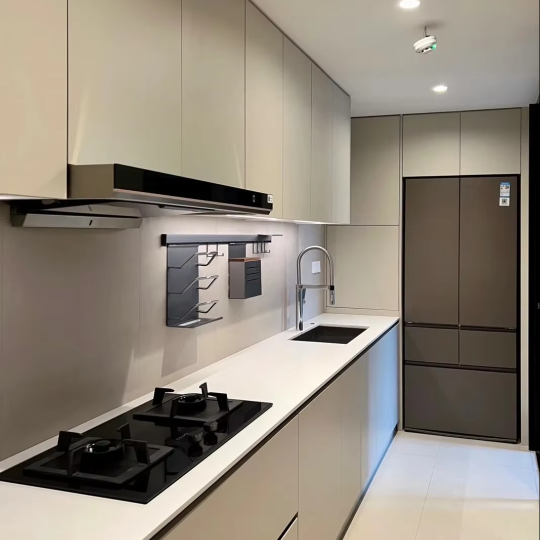 Modern Design Style Furniture Ready to Assemble Cupboard Complete Sets Stainless  Steel Drawer Modular Kitchen Cabinets for Sale