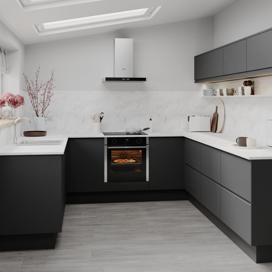 Fingerprint-resistant Stainless Steel Kitchen Cabinet Designs