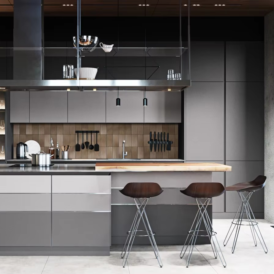 Boutique Luxury Stainless Kitchen Cabinetry