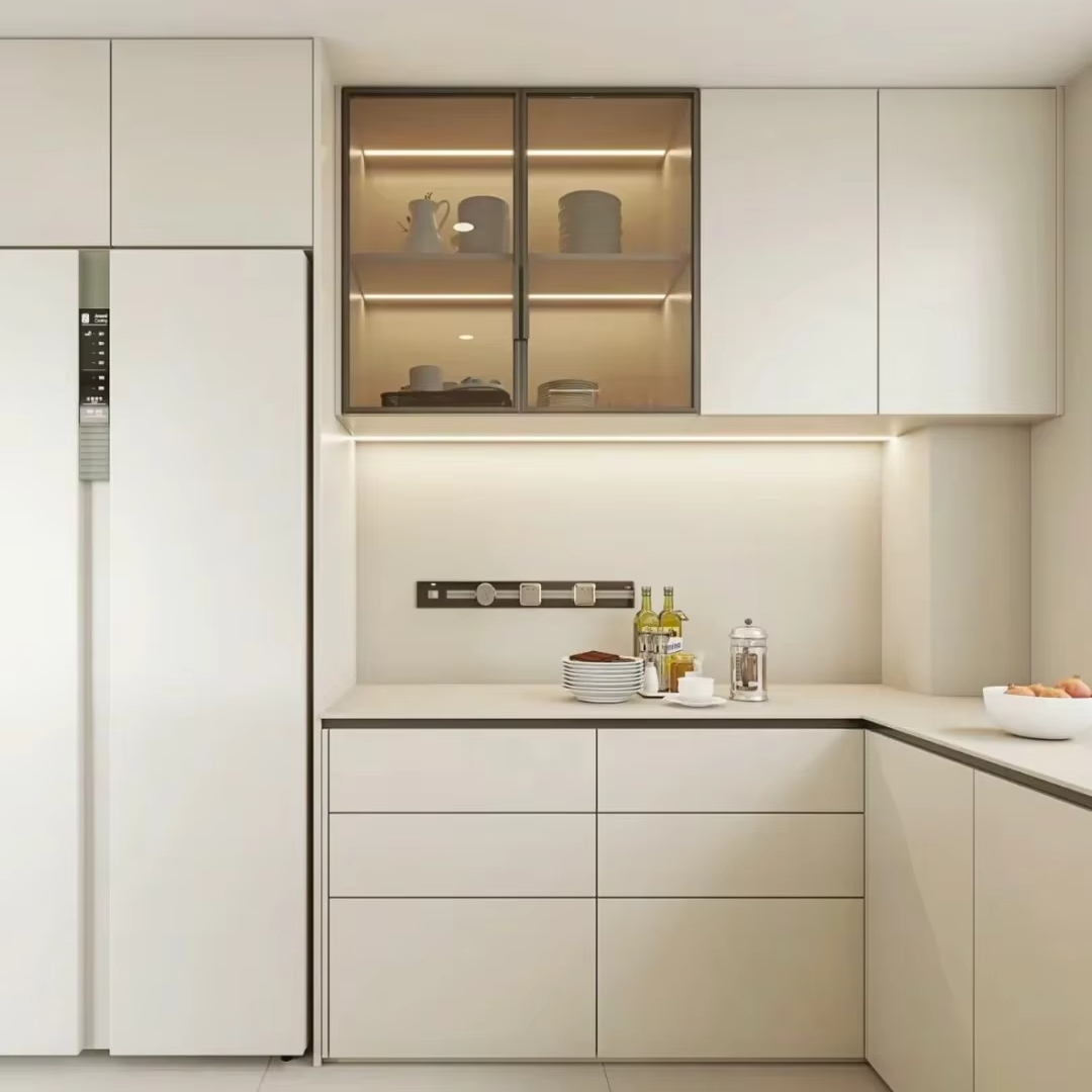 Modern Design Style Furniture Ready to Assemble Cupboard Complete Sets Stainless  Steel Drawer Modular Kitchen Cabinets for Sale