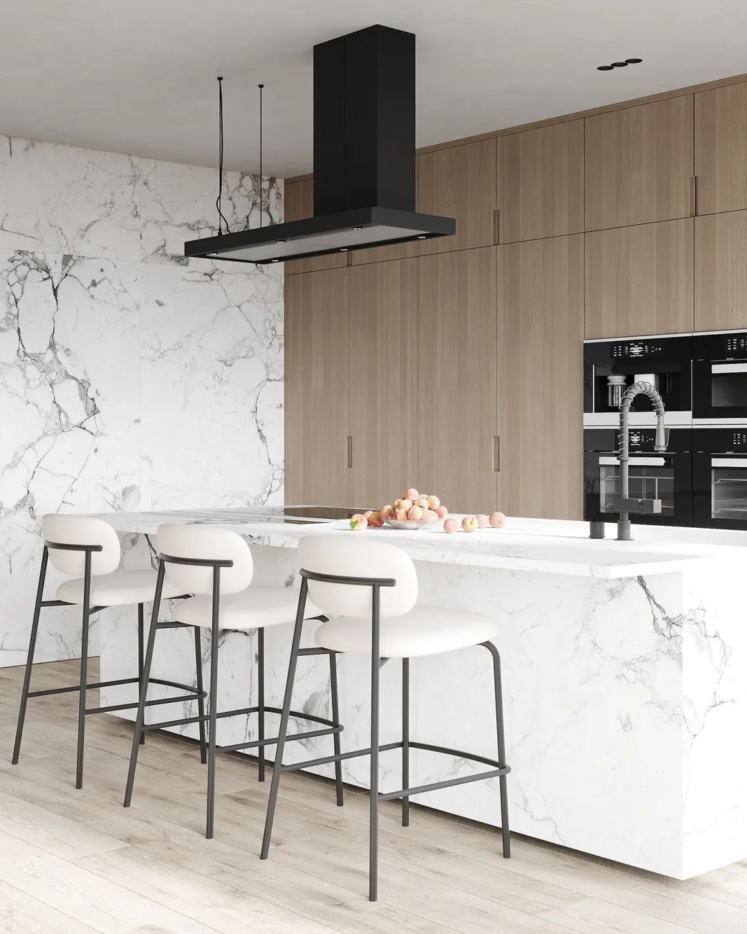 Modern Designs Kitchen Cabinets with Pantry and Island with Sink Stainless Steel Kitchen Cabinet Shaker Kitchen Cabinet