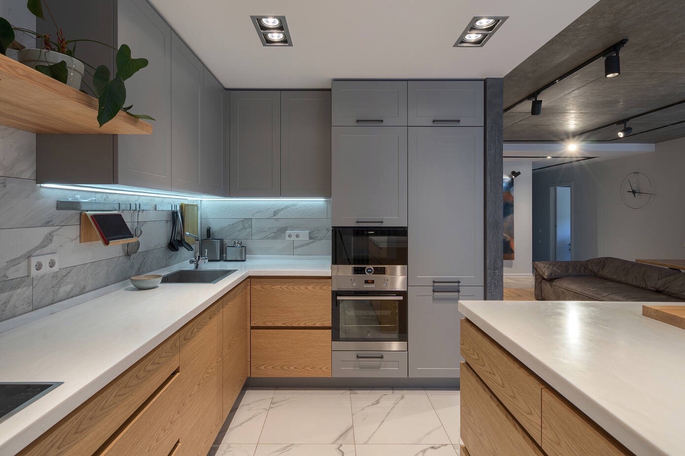 Kitchen Cabinets Kitchen Furniture for Apartment Design Integral Stainless Steel New One Set Modern Lacquer Painting 15 Years