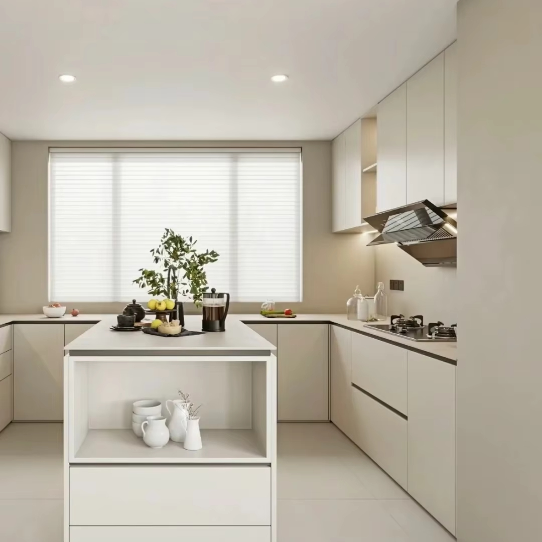Modern Design Style Furniture Ready to Assemble Cupboard Complete Sets Stainless  Steel Drawer Modular Kitchen Cabinets for Sale