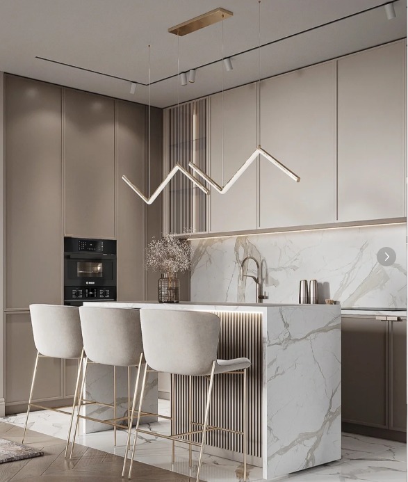 Modern Designs Kitchen Cabinets with Pantry and Island with Sink Stainless Steel Kitchen Cabinet Shaker Kitchen Cabinet