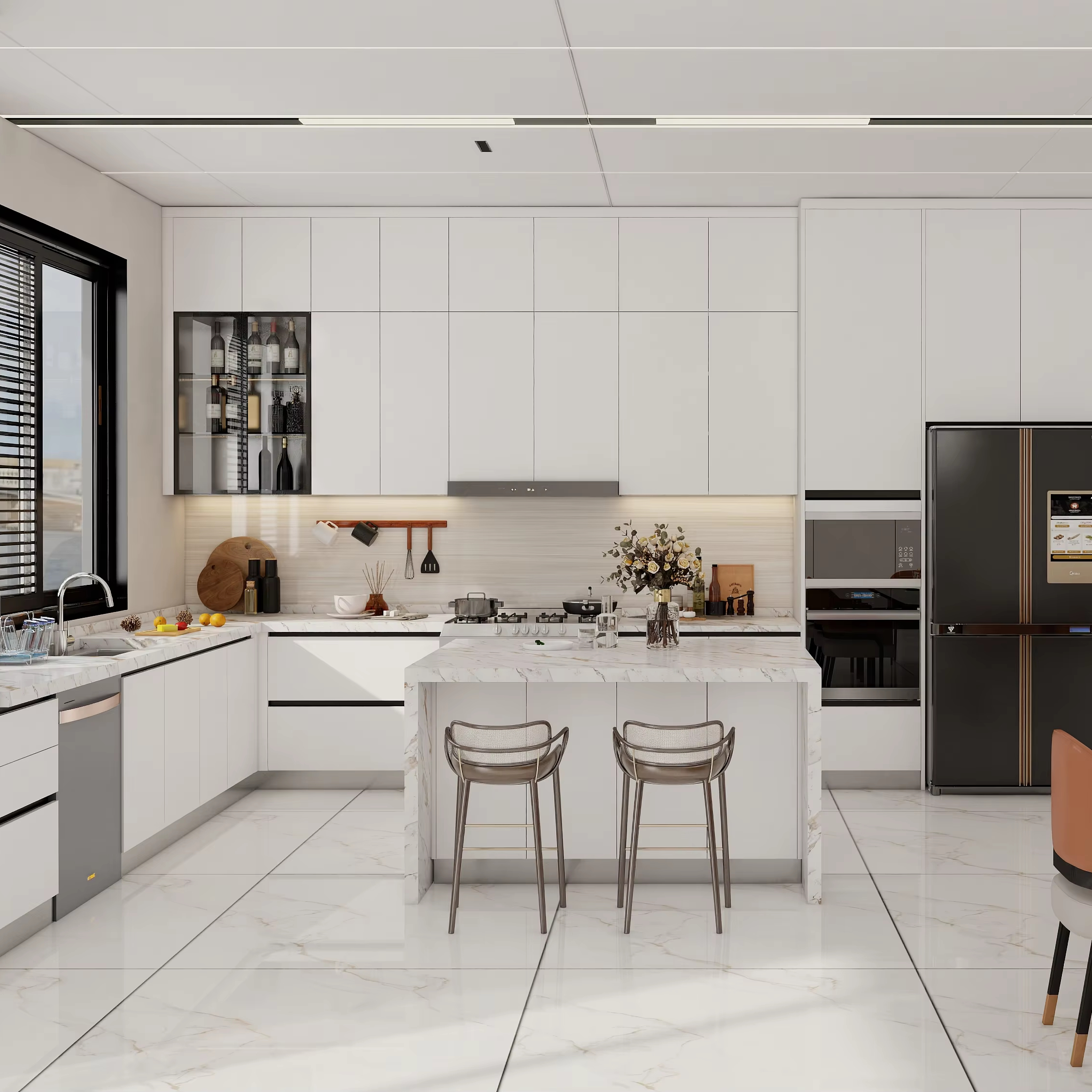 Modern Furniture Price Ready to Assemble Furniture Complete Sets Stainless Steel Modular Kitchen Cabinets for Sale