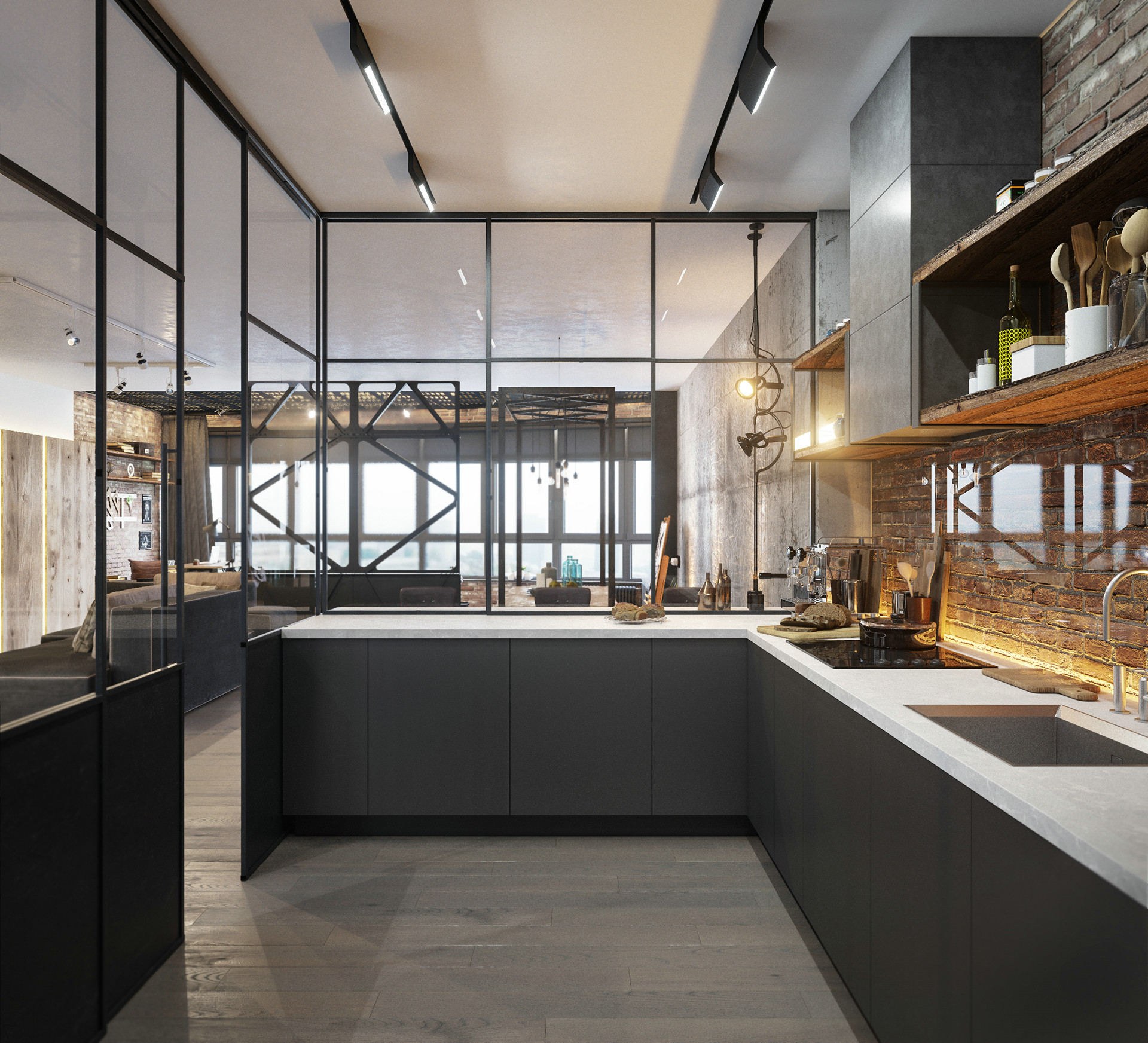 Kitchen Cabinets Kitchen Furniture for Apartment Design Integral Stainless Steel New One Set Modern Lacquer Painting 15 Years
